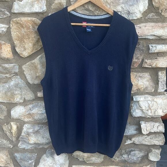 Chaps Navy Blue Sweater vest size large (42) - Picture 5 of 7